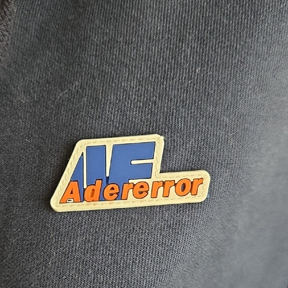 2019 Adererror Navy Blue Zip-Up Front And Rear Hoodie - Picture 3 of 13